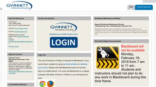 Gwinnett Technical College - Blackboard.com - Gwinnett Tech User Portal