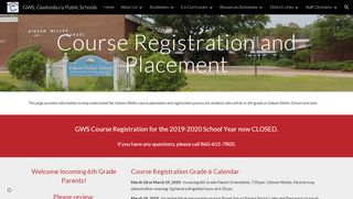 
                            10. GWS, Glastonbury Public Schools - Course Registration and Placement - Glastonbury Parent Portal