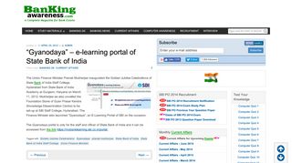 
                            1. “Gyanodaya” – e-learning portal of State Bank of India - Sbi E Learning Portal Login