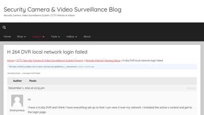 
                            4. H 264 DVR local network login failed - CCTV Camera Pros