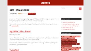 
                            9. Hacc Login & sign in guide, easy process to login into my.hacc ... - My Hacc Portal Portal
