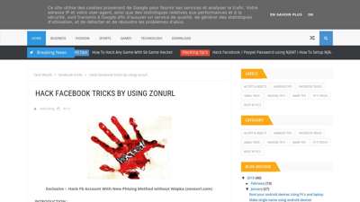 Hack facebook tricks by using zonurl  Tech World