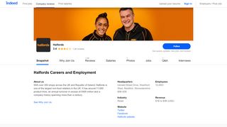 
                            2. Halfords Careers and Employment | Indeed.com - Halfords Careers Portal