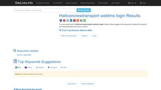 
                            1. Hallconcrewtransport webtms login Results For Websites Listing - Hallcon Crew Transport Webtms Portal