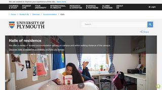 Halls of residence - University of Plymouth - Plymouth Accommodation Portal
