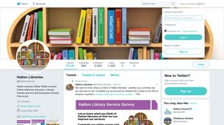 
                            6. Halton Libraries (@HaltonLibraries) | Twitter - Halton Library Portal