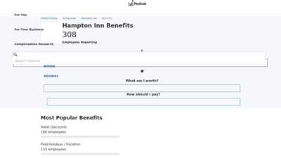 Hampton Inn Benefits & Perks  PayScale