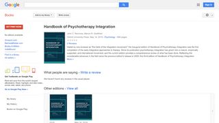 
                            4. Handbook of Psychotherapy Integration - Its Learning Wakefield Portal