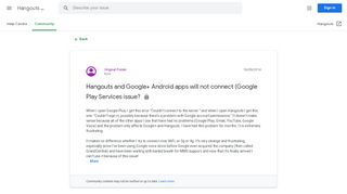 
                            8. Hangouts and Google+ Android apps will not connect (Google Play ... - Atmazphere Login
