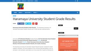 
                            8. Haramaya University Student Grade Results - MySchooleth - Haramaya Et Student Welcome Login