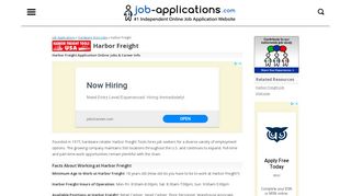 
                            3. Harbor Freight Application, Jobs & Careers Online - Hft Careers Portal
