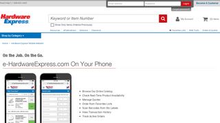 
                            8. Hardware Express' Mobile Website - Hardware Express Portal