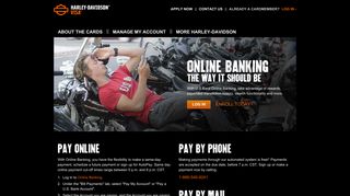 
Harley-Davidson® Visa Card - Online Banking  
