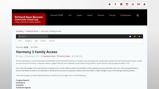 
                            4. Harmony 3 Family Access - Richland-Bean Blossom ... - Harmony 3 Portal