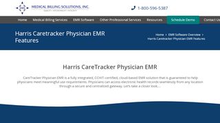 
                            6. Harris Caretracker EMR Features - Medical Billing Solutions, Inc. - Caretracker Emr Portal