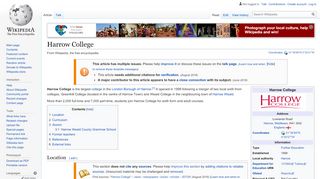 
                            8. Harrow College - Wikipedia - Harrow College Moodle Portal