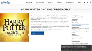 
                            1. Harry Potter And The Cursed Child - Nimax Theatres - Nimax Harry Potter Portal