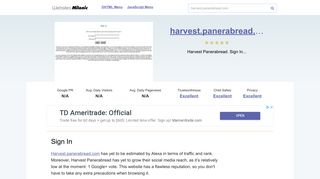 
                            4. Harvest.panerabread.com website. Sign In. - Panera Bread Harvest Login