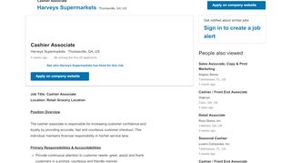 
                            9. Harveys Supermarkets hiring Cashier Associate in ... - LinkedIn - Harveys Careers Portal