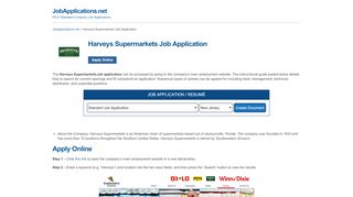 
                            6. Harveys Supermarkets Job Application - Apply Online - Harveys Careers Portal