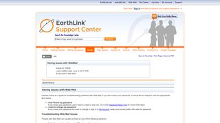 
                            8. Having Issues with Web Mail - EarthLink Support