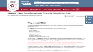 
                            2. HAWKMail - HACC, Central Pennsylvania's Community College ... - Hacc Portal