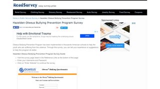 
                            1. Hazelden Olweus Bullying Prevention Program Survey - Obqsurvey Login