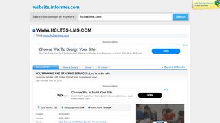 
                            2. hcltss-lms.com at WI. HCL TRAINING AND STAFFING ... - Hcl Lms Login