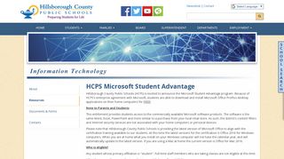 
HCPS Microsoft Student Advantage - Hillsborough County ...  
