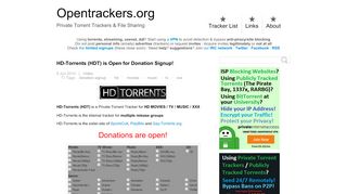 
                            2. HD-Torrents (HDT) is Open for Donation Signup! - Private ... - Hd Torrents Portal
