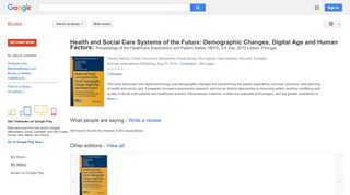 
                            7. Health and Social Care Systems of the Future: Demographic ... - Nisai Login