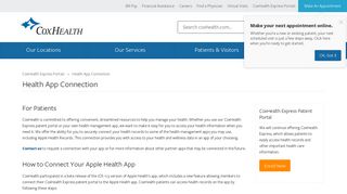 
                            3. Health App Connection | CoxHealth - Coxhealth Express Account Login Aspx