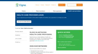 
                            2. Health Care Providers | Cigna - Great West Health Insurance Provider Portal