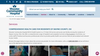 
                            2. Health Care Services | Wooster Community Hospital (WCH) Health ... - Wch Patient Portal