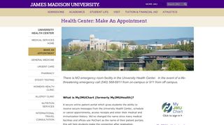
                            5. Health Center: Make An Appointment - James Madison University - Jmu Parking Portal