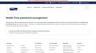 
Health First Password Management - Health First Health Plans
