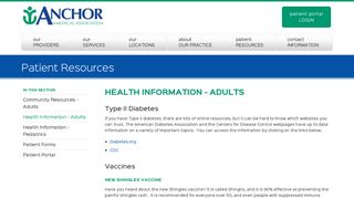 
Health Information - Adults - Patient Resources from Anchor ...
