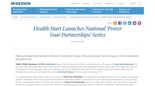 
                            6. Health Mart Launches Continuing Education Series | McKesson - Health Mart University Portal