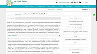 
                            3. Health, Medical & Family Welfare – AP State Portal - Ap.gov.in - Cfw Ap Nic In Portal