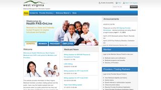 
                            2. Health PAS-OnLine - West Virginia Family Health Provider Portal