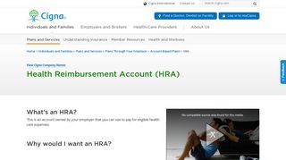 
                            7. Health Reimbursement Account (HRA) | Cigna - Basic Hra Portal