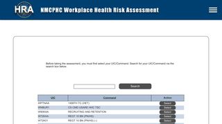 
                            3. Health Risk Assessment - Navy Health Risk Assessment Portal