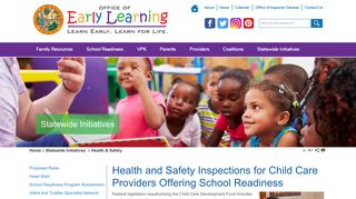 
                            2. Health & Safety | OEL - Florida Office of Early Learning