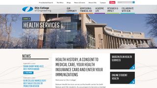 HEALTH SERVICES | Olin College - Olin Health Center Portal