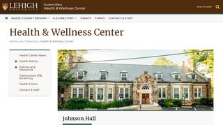 
                            1. Health & Wellness Center - Student Affairs - Lehigh University - Lehigh Patient Portal