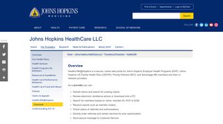 
                            10. HealthLINK@Hopkins - Johns Hopkins Medicine - Healthlink Provider Portal