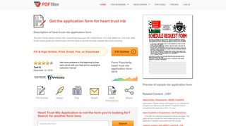 
                            6. Heart Trust Nta Application Form 2019 - Fill Online, Printable ... - Http Apply Heart Nta Org Portal Aspx