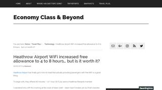 
                            4. Heathrow Airport WiFi increased free allowance to 4 to 8 ... - Heathrow Rewards Wifi Portal