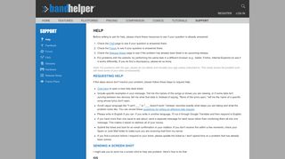Help - BandHelper - Bandhelper Portal
