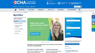 
                            1. Help Center | Welcome to MyCHArt - Cambridge Health Alliance - Cha Mychart Portal